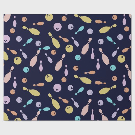 Papier Cadeau Bowling and Ball Pattern (Plat)