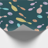 Papier Cadeau Bowling and Ball Pattern (Coin)