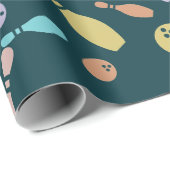 Papier Cadeau Bowling and Ball Pattern (Coin rond)