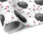 Papier Cadeau Bowling bal Anniversaire (Coin rond)