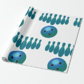 Papier Cadeau Bowling Ball et Pins Sports amusants (Déroulé)