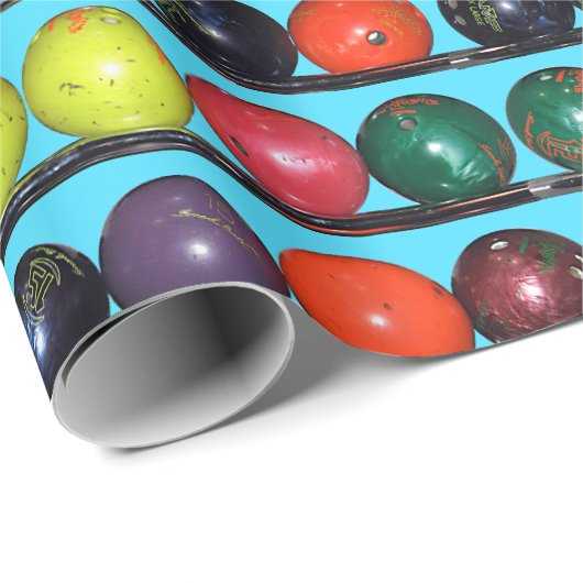 Papier Cadeau Bowling Blitz (Coin rond)