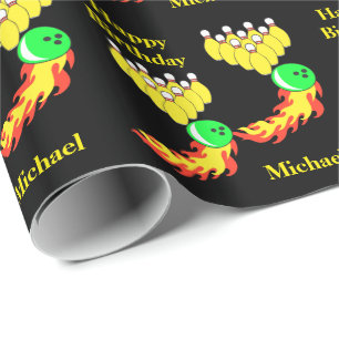 Papier Cadeau Bowling cadeau d'anniversaire personnalisé