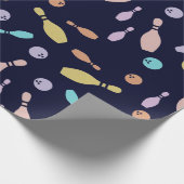 Papier Cadeau Bowling et modèle de boule (Coin)