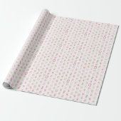 Papier Cadeau Bowling Mahjong Rose & Vert à l'aquarelle (Déroulé)