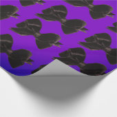 Papier Cadeau Bows noirs sur violet (Coin)