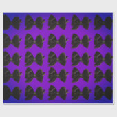 Papier Cadeau Bows noirs sur violet (Plat)
