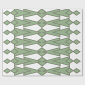 Papier Cadeau Bowties vertes (Plat)