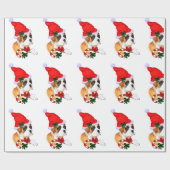 Papier Cadeau Boxe À Noël De Chapeau À Santa (Plat)