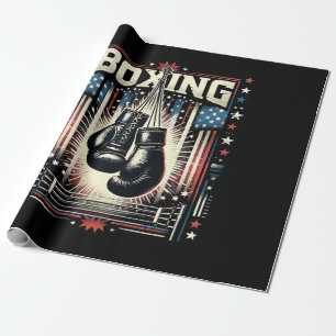 Papier Cadeau Boxe américaine - Boxer Vintage Bo