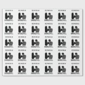 Papier Cadeau Boxe Sport Frappez Fort (Plat)