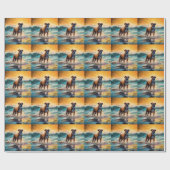 Papier Cadeau Boxer Beach Surfing Peinture (Plat)