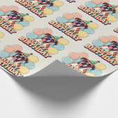 Papier Cadeau Boxer Chien Coloré (Coin)