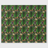 Papier Cadeau Boxer Chien Conduite Vélo St. Patrick's Day (Plat)
