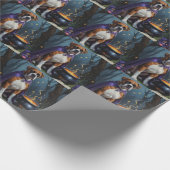 Papier Cadeau Boxer Chien Whimsical Halloween Peinture (Coin)