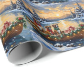Papier Cadeau Boxer Christmas Boat Holiday (Coin rond)