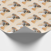 Papier Cadeau Boxer Dog Peinture Non Décroché Art animal origina (Coin)