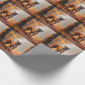 Papier Cadeau Boxer en automne Feuilles automne Inspire (Coin)