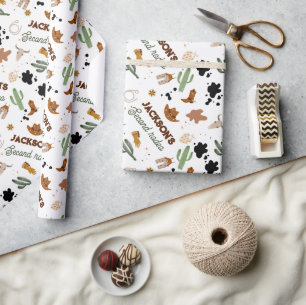 Papier Cadeau Boy Ain't My First Rodeo Cowboy 2e anniversaire