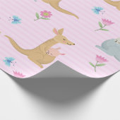 Papier Cadeau Boy and Girl Kangaroo Baby (Coin)