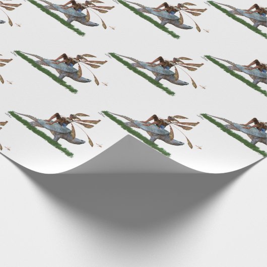 Papier Cadeau Boy Fairy Riding Sur Le Papier D'Enveloppement De  (Coin)