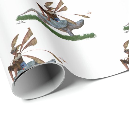 Papier Cadeau Boy Fairy Riding Sur Le Papier D'Enveloppement De  (Coin rond)