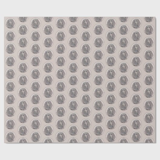 Papier Cadeau Boykin Spaniel Paining - Cute Original Dog Art (Plat)