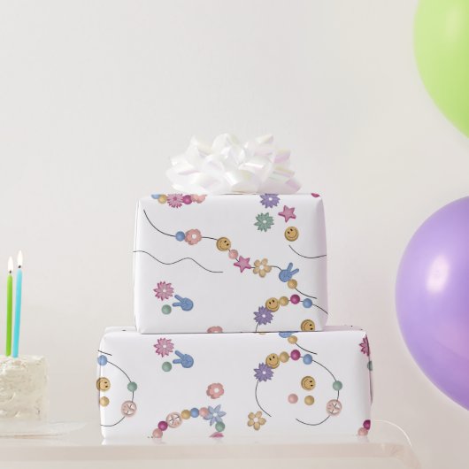 Papier Cadeau Bracelet d'amitié fille Motif de bijoux (Cadeaux de fête)