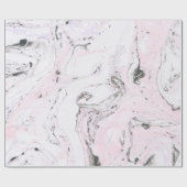 Papier Cadeau Bracelets en marbre blanc rose et gris (Plat)