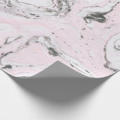 Papier Cadeau Bracelets en marbre blanc rose et gris (Coin)