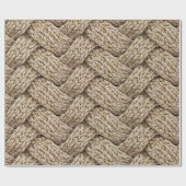 Papier Cadeau Braided Thread Knit Texture – Warm Beige (Plat)