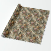 Papier Cadeau Brain Fog - Gothique Floral (Déroulé)