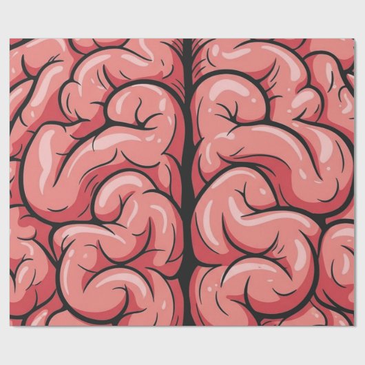 Papier Cadeau Brain Pattern Wrapping Paper (Plat)