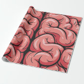 Papier Cadeau Brain Pattern Wrapping Paper (Déroulé)