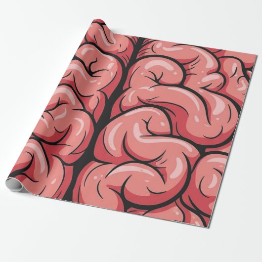Papier Cadeau Brain Pattern Wrapping Paper (Déroulé)