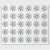 Papier Cadeau Braise Seitan Vegan Pentagram (dark version) (Plat)