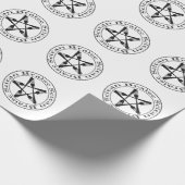 Papier Cadeau Braise Seitan Vegan Pentagram (dark version) (Coin)