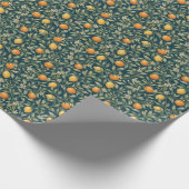 Papier Cadeau Branche de Citrus Orange et Jaune (Coin)
