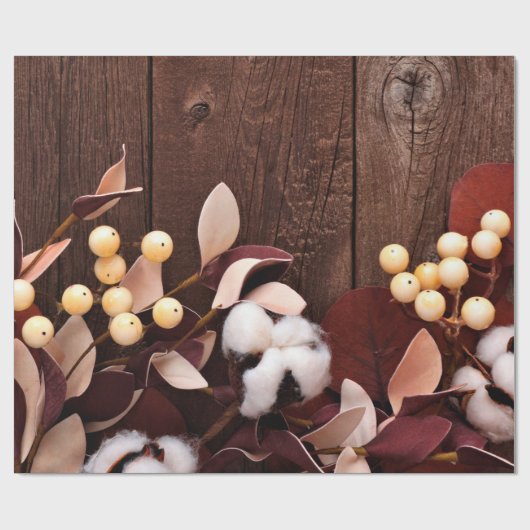 Papier Cadeau Branche de coton à rouleaux de papier d'enrobage d (Plat)