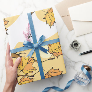 Papier Cadeau Branche de l'arbre d'automne