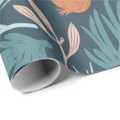 Papier Cadeau Branche de sapin de cône de pin d'écureuil de (Coin rond)