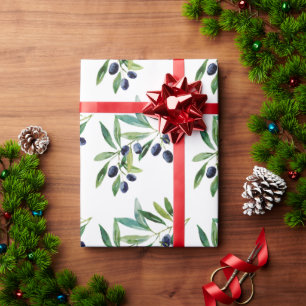 Papier Cadeau Branche d'olive italienne