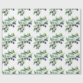 Papier Cadeau Branche d'olive italienne (Plat)