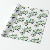Papier Cadeau Branche d'olive italienne (Déroulé)