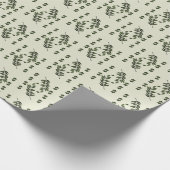 Papier Cadeau Branche d'olivier dans Olive (Coin)