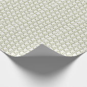 Papier Cadeau Branche d'olivier et Feuilles Motif sans soudure (Coin)