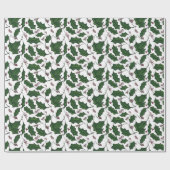 Papier Cadeau Branche Holly et baie (Plat)