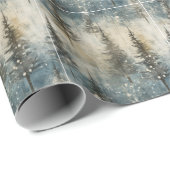 Papier Cadeau Branches bissées au gel : Enchanter l'hiver (Coin rond)