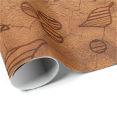 Papier Cadeau Branches Brown (Coin rond)