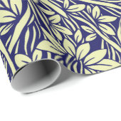 Papier Cadeau Branches d'arbres entrelacées - mer vintage (Coin rond)